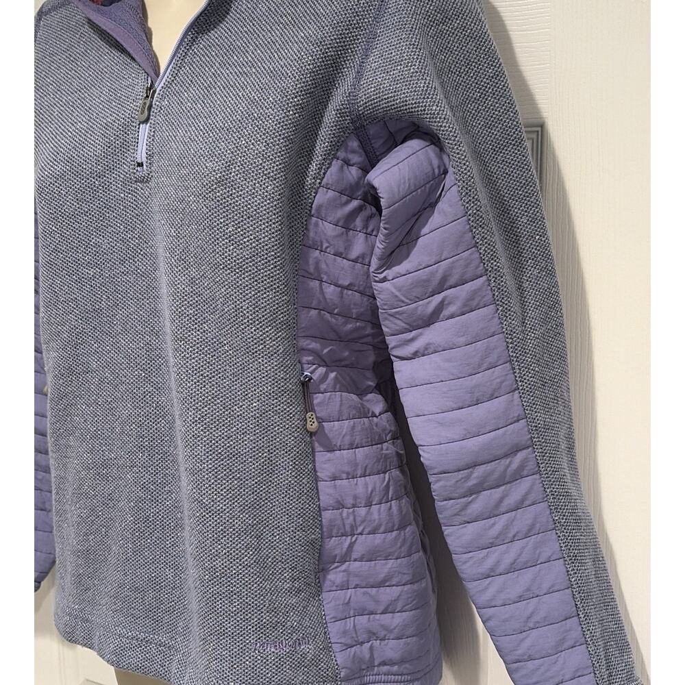 Vintage Patagonia Knit Fleece Pullover Women’s Quarter zip gray Quilted Panels - Picture 8 of 9